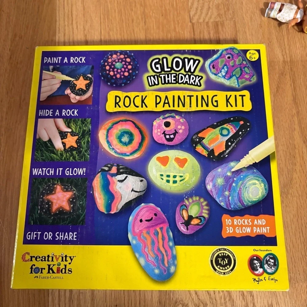 Glow in the Dark Rock Painting Kit NEW Craft